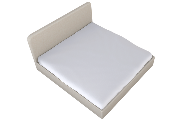 Moss Home Detroit King Bed - Modern Minimalist Design With Sleek Sophistication For Luxurious Bedroom Style Vanilla 100% Olefin Detr-bed-kin-halvan