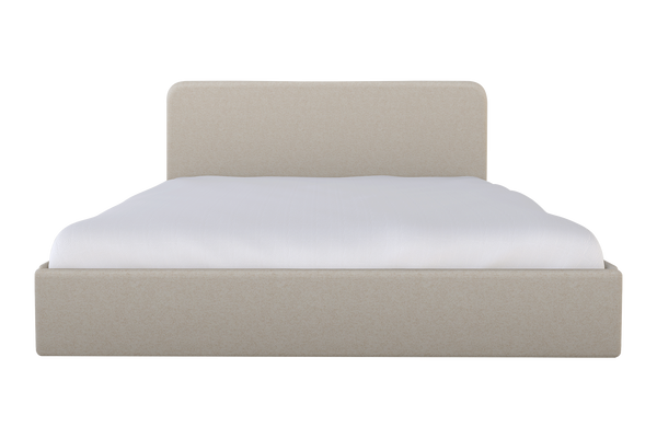 Moss Home Detroit King Bed - Modern Minimalist Design With Sleek Sophistication For Luxurious Bedroom Style Vanilla 100% Olefin Detr-bed-kin-halvan
