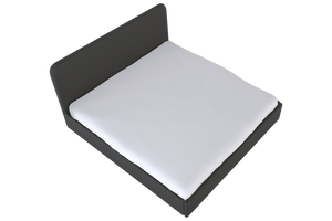 Moss Home Detroit King Bed - Modern Minimalist Design With Sleek Low-profile Headboard For Contemporary Style Anthracite 54% Polyester 36% Viscose 10% Linen Detr-bed-kin-offant