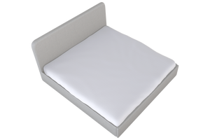 Moss Home Detroit King Bed - Modern Minimalist Design With Sleek Low-profile Headboard For Contemporary Style Ash 54% Polyester 36% Viscose 10% Linen Detr-bed-kin-offash