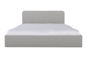 Moss Home Detroit King Bed - Modern Minimalist Design With Sleek Low-profile Headboard For Contemporary Style Ash 54% Polyester 36% Viscose 10% Linen Detr-bed-kin-offash