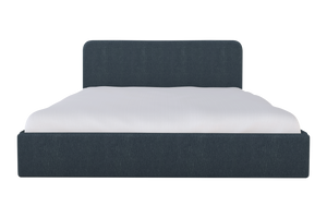 Moss Home Detroit King Bed – Modern Minimalism With Sleek Sophistication For A Contemporary Bedroom Design Denim 100% Polyester Detr-bed-kin-shoden