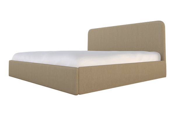 Moss Home Detroit King Bed – Modern Minimalism With Sleek Sophistication For A Contemporary Bedroom Design Sand 100% Polyester Detr-bed-kin-shosan