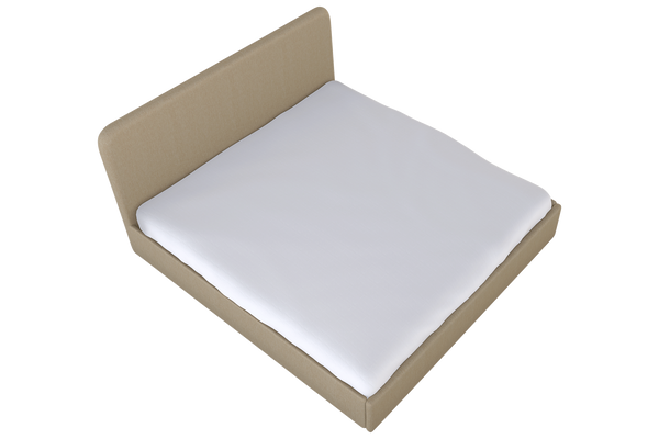 Moss Home Detroit King Bed – Modern Minimalism With Sleek Sophistication For A Contemporary Bedroom Design Sand 100% Polyester Detr-bed-kin-shosan