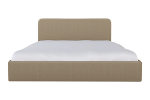 Moss Home Detroit King Bed – Modern Minimalism With Sleek Sophistication For A Contemporary Bedroom Design Sand 100% Polyester Detr-bed-kin-shosan