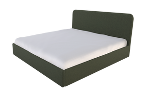 Moss Home Detroit King Bed - Modern Minimalism With Sleek Sophistication For A Contemporary Bedroom Retreat Forest 100% Polyester Detr-bed-kin-stufor