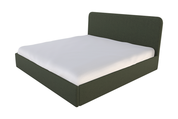 Moss Home Detroit King Bed - Modern Minimalism With Sleek Sophistication For A Contemporary Bedroom Retreat Forest 100% Polyester Detr-bed-kin-stufor