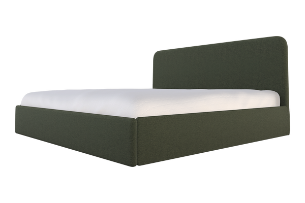 Moss Home Detroit King Bed - Modern Minimalism With Sleek Sophistication For A Contemporary Bedroom Retreat Forest 100% Polyester Detr-bed-kin-stufor