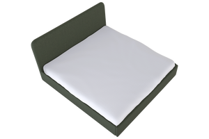 Moss Home Detroit King Bed - Modern Minimalism With Sleek Sophistication For A Contemporary Bedroom Retreat Forest 100% Polyester Detr-bed-kin-stufor