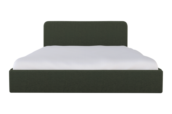 Moss Home Detroit King Bed - Modern Minimalism With Sleek Sophistication For A Contemporary Bedroom Retreat Forest 100% Polyester Detr-bed-kin-stufor