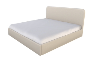 Moss Home Detroit King Bed - Modern Minimalism With Sleek Sophistication For A Contemporary Bedroom Retreat Ivory 100% Polyester Detr-bed-kin-stuivo