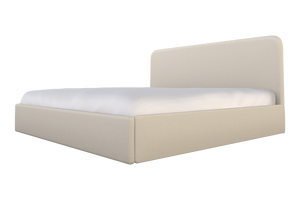 Moss Home Detroit King Bed - Modern Minimalism With Sleek Sophistication For A Contemporary Bedroom Retreat Ivory 100% Polyester Detr-bed-kin-stuivo