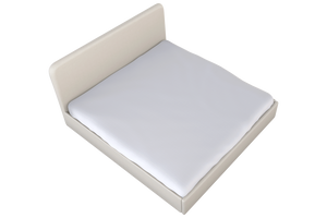 Moss Home Detroit King Bed - Modern Minimalism With Sleek Sophistication For A Contemporary Bedroom Retreat Ivory 100% Polyester Detr-bed-kin-stuivo