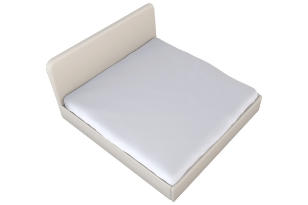 Moss Home Detroit King Bed - Modern Minimalism With Sleek Sophistication For A Contemporary Bedroom Retreat Ivory 100% Polyester Detr-bed-kin-stuivo