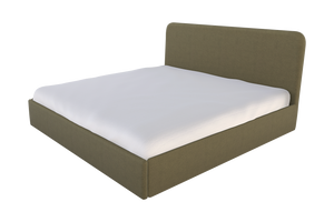 Moss Home Detroit King Bed - Modern Minimalism With Sleek Sophistication For A Contemporary Bedroom Retreat Moss 100% Polyester Detr-bed-kin-stumos