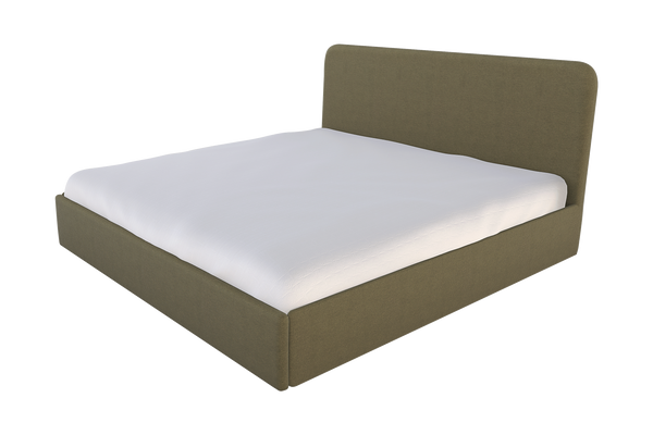 Moss Home Detroit King Bed - Modern Minimalism With Sleek Sophistication For A Contemporary Bedroom Retreat Moss 100% Polyester Detr-bed-kin-stumos