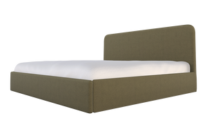 Moss Home Detroit King Bed - Modern Minimalism With Sleek Sophistication For A Contemporary Bedroom Retreat Moss 100% Polyester Detr-bed-kin-stumos