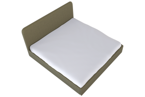 Moss Home Detroit King Bed - Modern Minimalism With Sleek Sophistication For A Contemporary Bedroom Retreat Moss 100% Polyester Detr-bed-kin-stumos