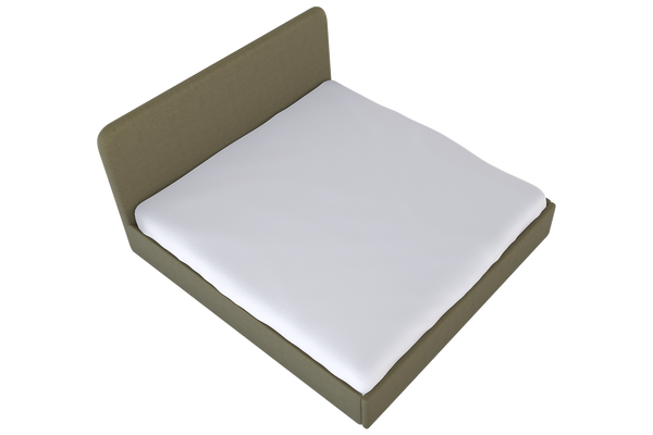 Moss Home Detroit King Bed - Modern Minimalism With Sleek Sophistication For A Contemporary Bedroom Retreat Moss 100% Polyester Detr-bed-kin-stumos