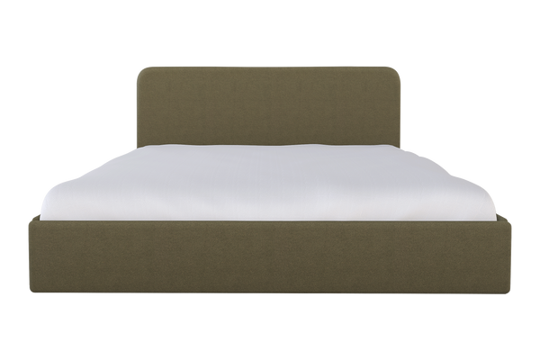 Moss Home Detroit King Bed - Modern Minimalism With Sleek Sophistication For A Contemporary Bedroom Retreat Moss 100% Polyester Detr-bed-kin-stumos