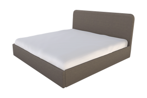 Moss Home Detroit King Bed - Modern Minimalism With Sleek Sophistication For A Contemporary Bedroom Retreat Mushroom 100% Polyester Detr-bed-kin-stumus