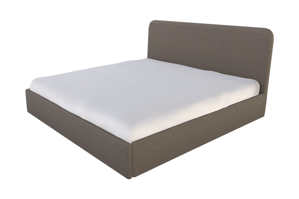 Moss Home Detroit King Bed - Modern Minimalism With Sleek Sophistication For A Contemporary Bedroom Retreat Mushroom 100% Polyester Detr-bed-kin-stumus
