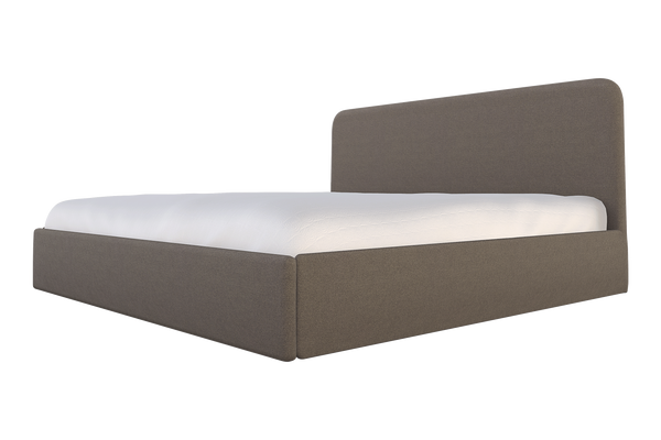 Moss Home Detroit King Bed - Modern Minimalism With Sleek Sophistication For A Contemporary Bedroom Retreat Mushroom 100% Polyester Detr-bed-kin-stumus