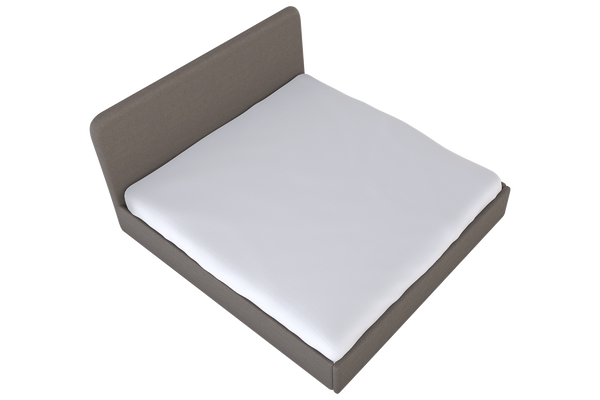 Moss Home Detroit King Bed - Modern Minimalism With Sleek Sophistication For A Contemporary Bedroom Retreat Mushroom 100% Polyester Detr-bed-kin-stumus