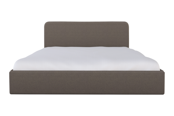 Moss Home Detroit King Bed - Modern Minimalism With Sleek Sophistication For A Contemporary Bedroom Retreat Mushroom 100% Polyester Detr-bed-kin-stumus