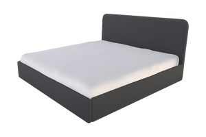 Moss Home Detroit King Bed - Modern Minimalism With Sleek Sophistication For A Contemporary Bedroom Retreat Slate 100% Polyester Detr-bed-kin-stusla