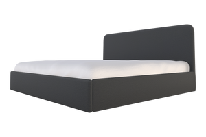 Moss Home Detroit King Bed - Modern Minimalism With Sleek Sophistication For A Contemporary Bedroom Retreat Slate 100% Polyester Detr-bed-kin-stusla