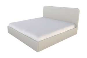 Moss Home Detroit King Bed - Modern Minimalism With Sleek Sophistication For A Contemporary Bedroom Retreat Snow 100% Polyester Detr-bed-kin-stusno