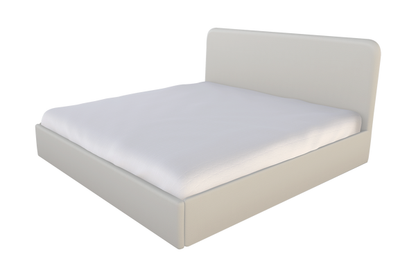 Moss Home Detroit King Bed - Modern Minimalism With Sleek Sophistication For A Contemporary Bedroom Retreat Snow 100% Polyester Detr-bed-kin-stusno