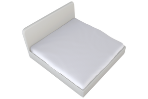 Moss Home Detroit King Bed - Modern Minimalism With Sleek Sophistication For A Contemporary Bedroom Retreat Snow 100% Polyester Detr-bed-kin-stusno