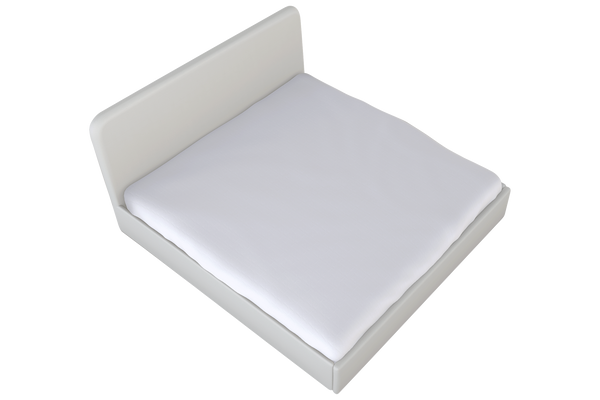 Moss Home Detroit King Bed - Modern Minimalism With Sleek Sophistication For A Contemporary Bedroom Retreat Snow 100% Polyester Detr-bed-kin-stusno