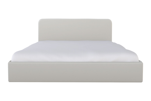 Moss Home Detroit King Bed - Modern Minimalism With Sleek Sophistication For A Contemporary Bedroom Retreat Snow 100% Polyester Detr-bed-kin-stusno