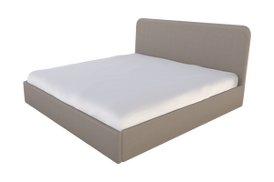 Moss Home Detroit King Bed - Modern Minimalism With Sleek Sophistication For A Contemporary Bedroom Retreat Stone 100% Polyester Detr-bed-kin-stusto