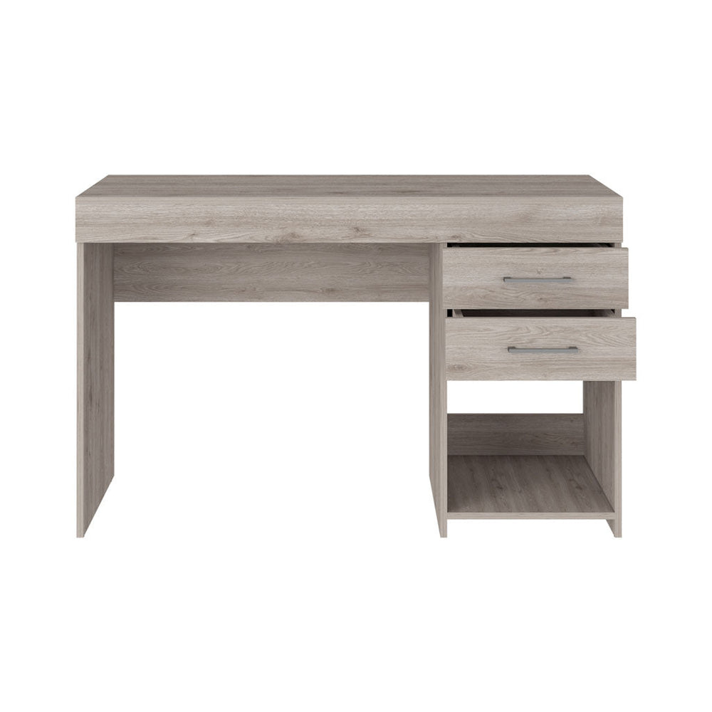 English Elm Computer desk with 3 drawers and shelf – compact 47.4" workspace, particleboard build, organized storage solution Gray 51.18 L x 21.65 W x 6.69 H B097133089