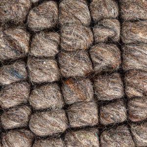 Rowena Interiors New Zealand Wool Cotton Blend Square Pouf Neutral Organic Texture Bohemian Farmhouse Grey DF0679