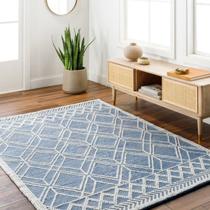 Daffodil DFF-2302 9' x 12' Handmade Rug DFF2302-912  Beige, Dark Blue Surya