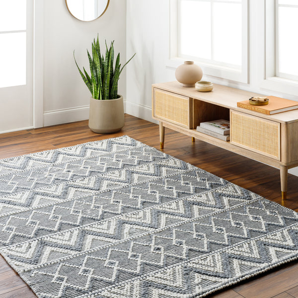 Daffodil DFF-2305 9' x 12' Handmade Rug DFF2305-912  Gray, White, Charcoal Surya