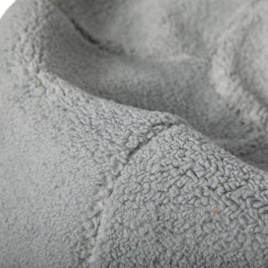 English Elm Duncan Oversized Refillable Bean Bag Chair - Ultimate Comfort for Gaming, Lounging, and Relaxation Gray Sherpa DG-BEAN-LARGE-SHERPA-GY-GG