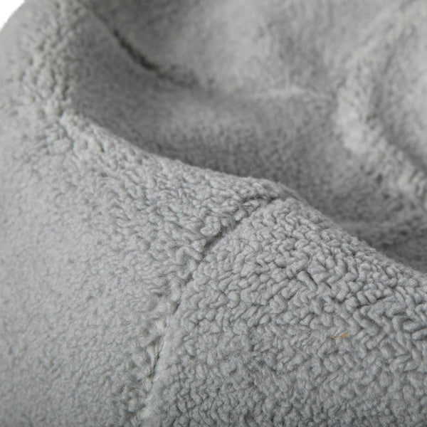 English Elm Duncan Oversized Refillable Bean Bag Chair - Ultimate Comfort for Gaming, Lounging, and Relaxation Gray Sherpa DG-BEAN-LARGE-SHERPA-GY-GG