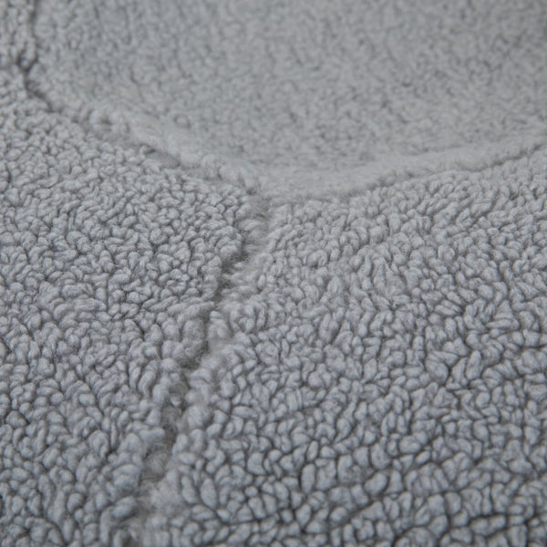 English Elm Duncan Oversized Refillable Bean Bag Chair - Ultimate Comfort for Gaming, Lounging, and Relaxation Gray Sherpa DG-BEAN-LARGE-SHERPA-GY-GG