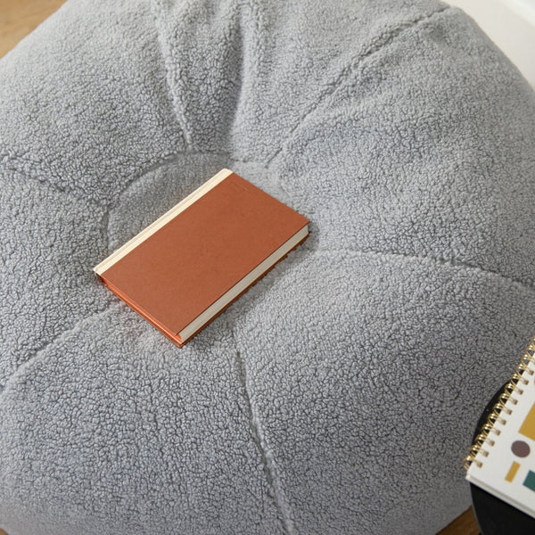 English Elm Duncan Oversized Refillable Bean Bag Chair - Ultimate Comfort for Gaming, Lounging, and Relaxation Gray Sherpa DG-BEAN-LARGE-SHERPA-GY-GG