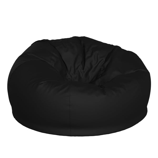 English Elm Duncan Oversized Refillable Bean Bag Chair - Ultimate Comfort for Gaming, Lounging, and Relaxation Black DG-BEAN-LARGE-SOLID-BK-GG