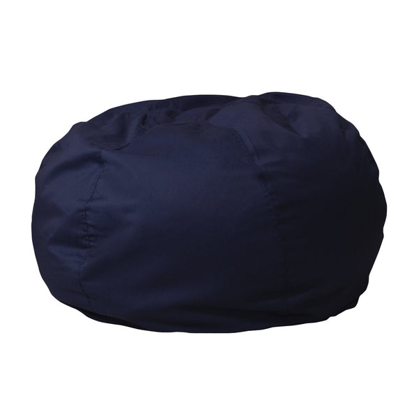 English Elm Duncan Oversized Refillable Bean Bag Chair - Ultimate Comfort for Gaming, Lounging, and Relaxation Navy Blue DG-BEAN-LARGE-SOLID-BL-GG