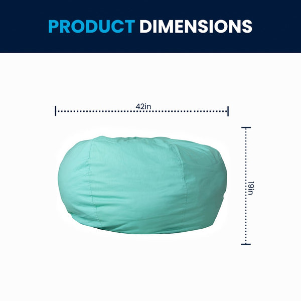 English Elm Duncan Oversized Refillable Bean Bag Chair - Ultimate Comfort for Gaming, Lounging, and Relaxation Mint Green DG-BEAN-LARGE-SOLID-MTGN-GG