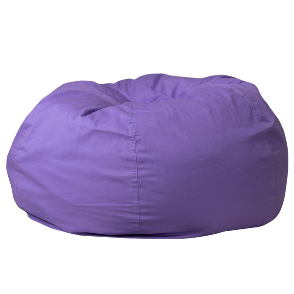 English Elm Duncan Oversized Refillable Bean Bag Chair - Ultimate Comfort for Gaming, Lounging, and Relaxation Purple DG-BEAN-LARGE-SOLID-PUR-GG