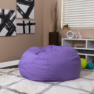 English Elm Duncan Oversized Refillable Bean Bag Chair - Ultimate Comfort for Gaming, Lounging, and Relaxation Purple DG-BEAN-LARGE-SOLID-PUR-GG